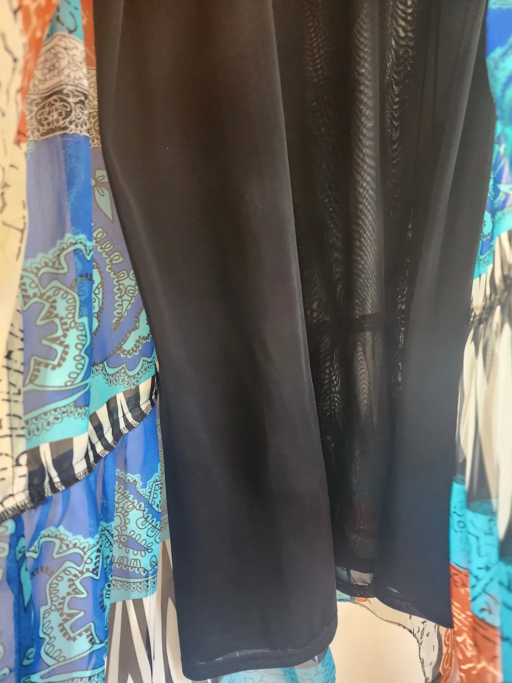 Bohemian Tiered Maxi Skirt in Rust, Teal & Cream